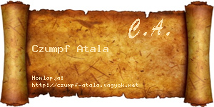 Czumpf Atala névjegykártya